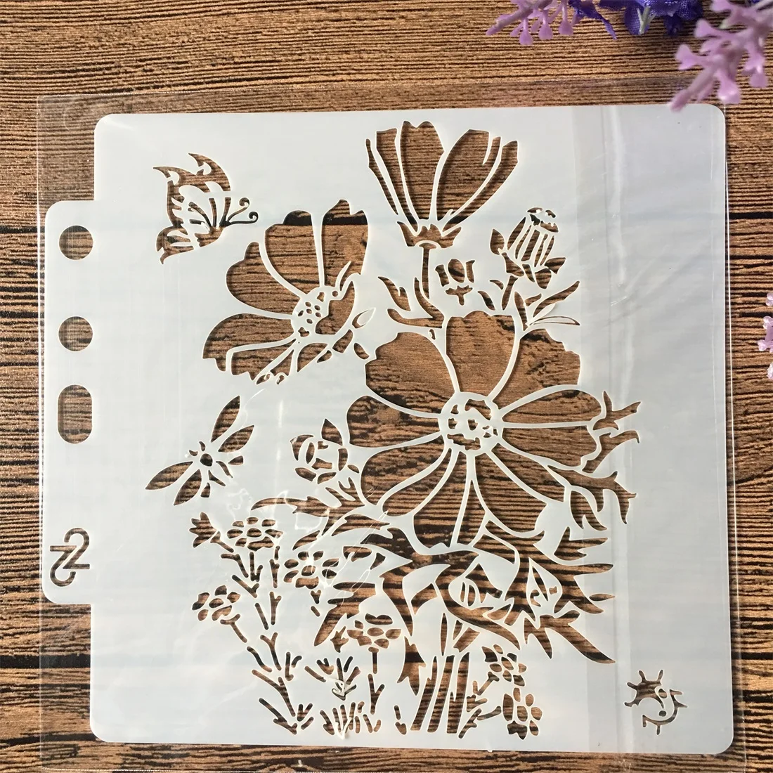 1 шт. бабочка цветок DIY Craft Многослойные трафареты настенная живопись