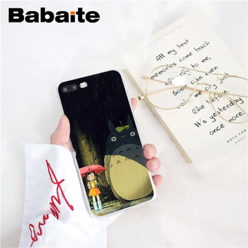 Babaite Хаяо Миядзаки Тоторо DIY печать рисунок чехол для телефона для iPhone 6S 6plus 7plus 8 8Plus X Xs MAX 5 5S XR 10