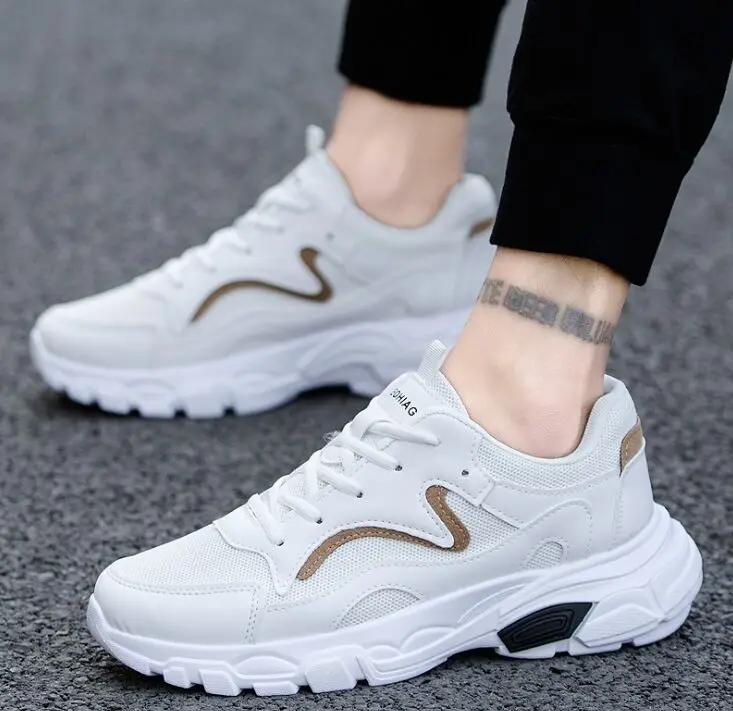 Fashion Men Shoes Casual Weaving Fly Mesh Breathable Light Soft Black Slipon Mens Shoe Male Trainers Sneakers Human Race |