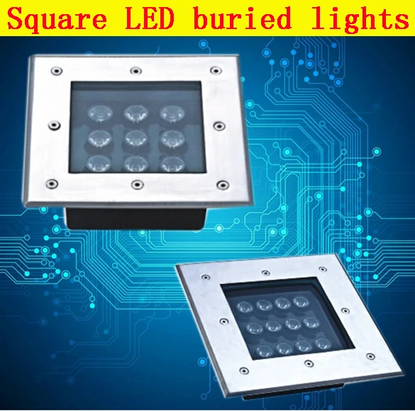 Производитель квадратная форма RGB 9 Вт светодиодные Подземные Светильники лампа