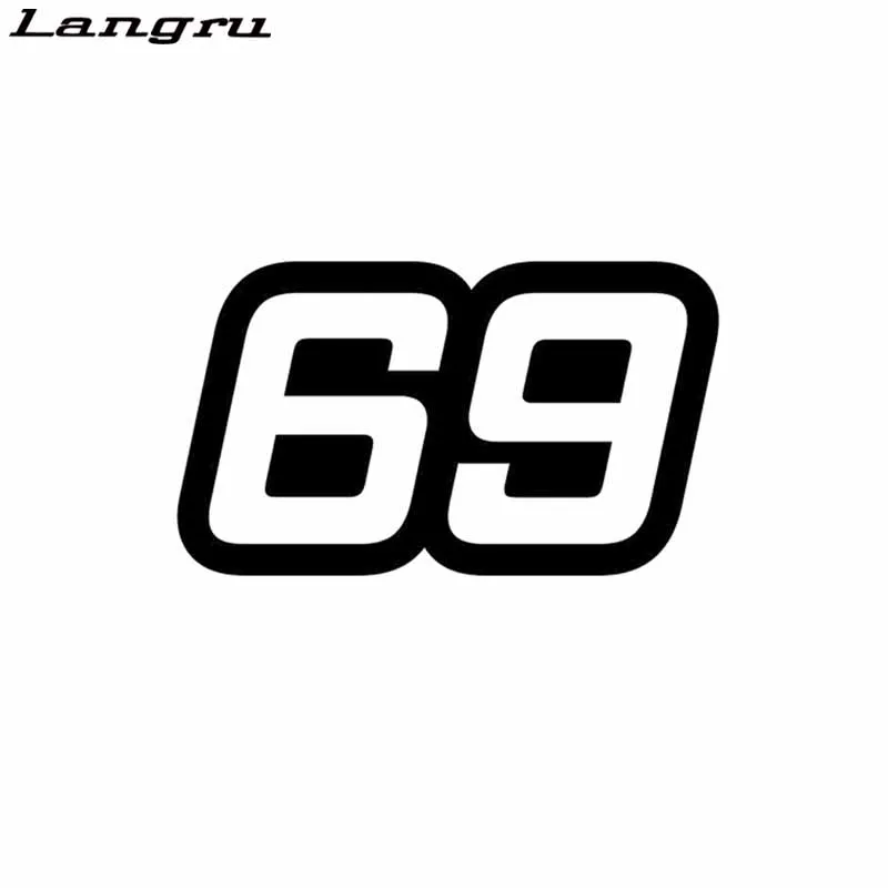Виниловая наклейка Langru с персонализированным номером 69 стильная Автомобильная
