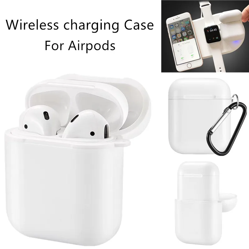 Чехол для беспроводных зарядных наушников для Apple Airpods, чехол для беспроводного зарядного устройства QI, стандартная коробка, совместимая с беспроводным зарядным устройством