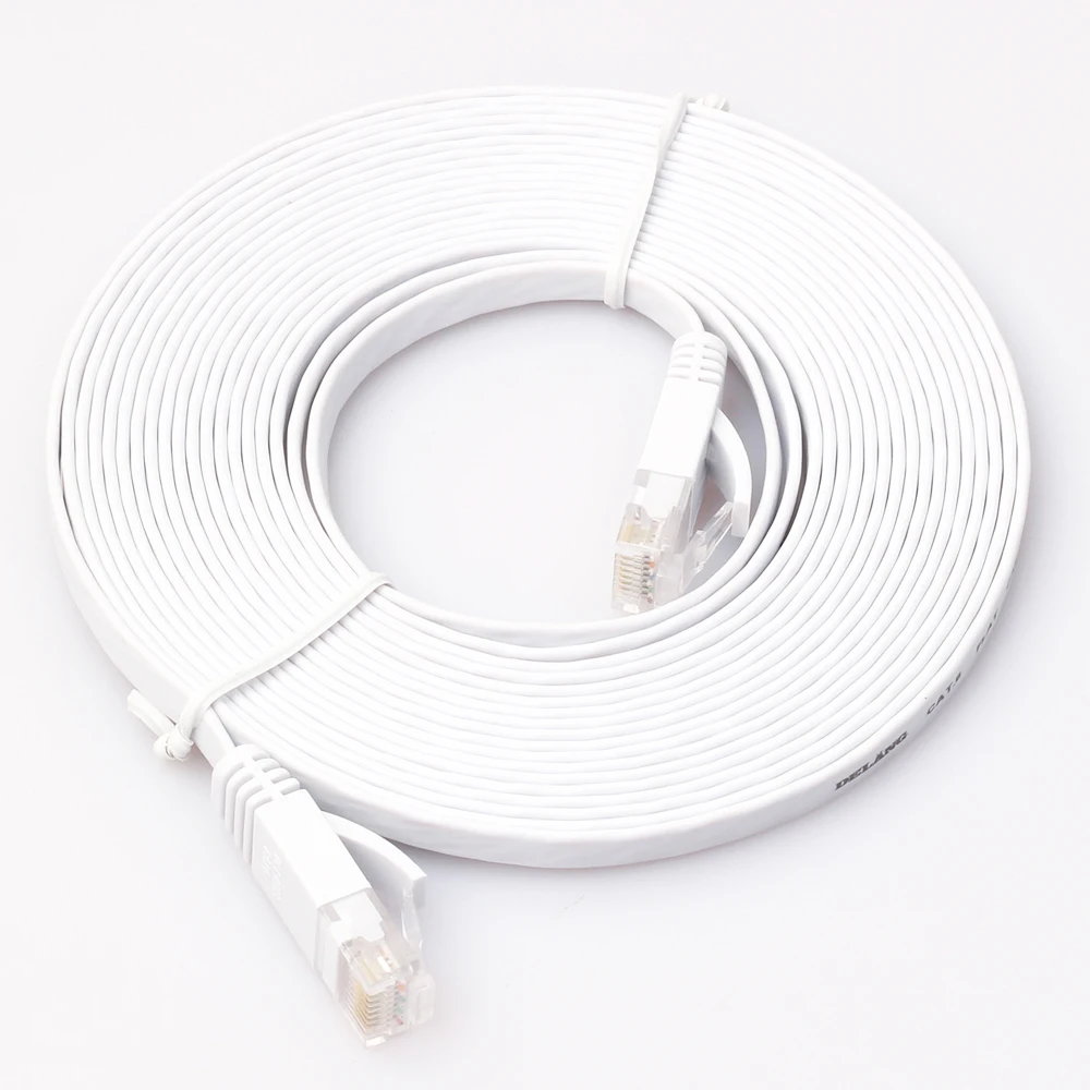 Плоский CAT 6 RJ45 сетевой Ethernet коммутационный кабель для модемного маршрутизатора
