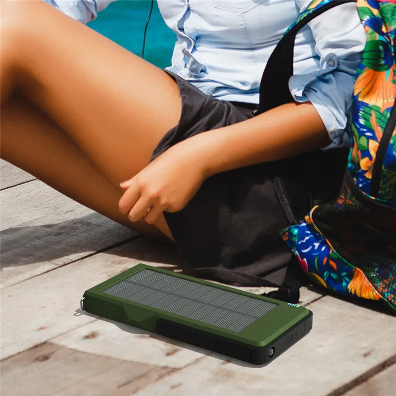YFW QC3.0 Quick Solar Charger External Power Battery 10000mAh Dual USB Fast Poverbank for iPhone Huawei Xiaomi Mobile | Мобильные