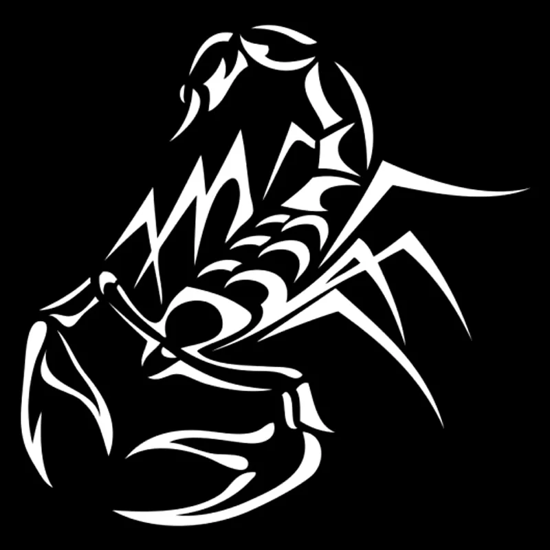 Этнический тату-скорпион наклейки с персонажами из мультфильмов 13 9 см * 7