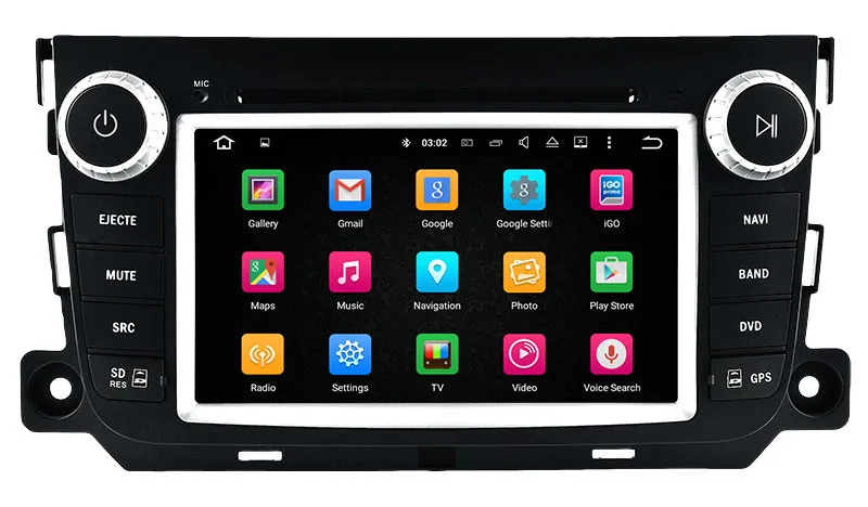 Android 8 0 автомобильный DVD плеер GPS навигация для Smart Fortwo 2012 2013 2014 с Bluetooth Радио USB SD AUX