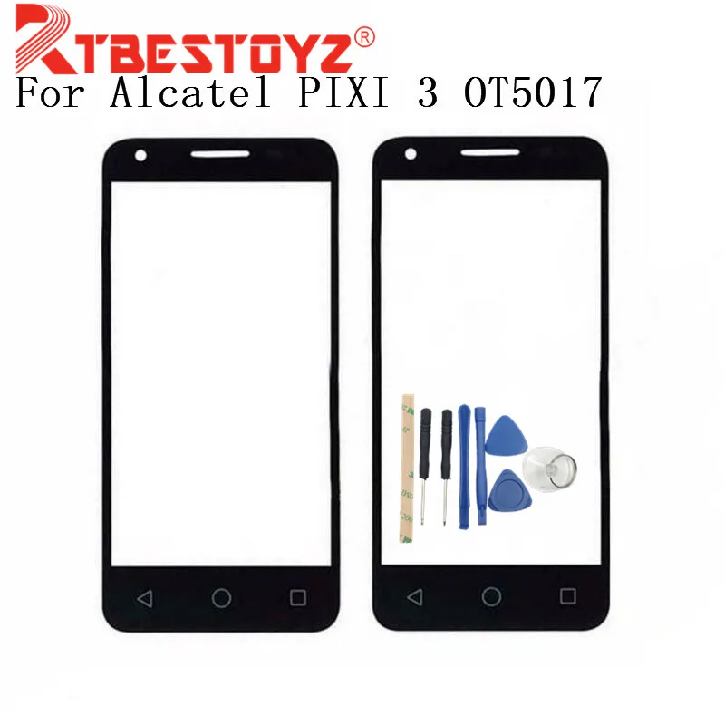 

RTBESTOYZ For Alcatel PIXI 3 4.5 OT5017 OT5017D OT5017X 5017 5017D 5017X OT-5017 Touch Screen Digitizer Glass Sensor+Tools