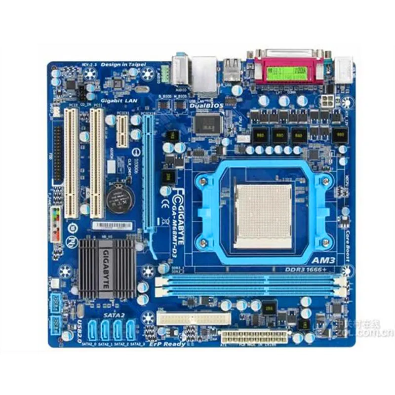 Оригинальная Материнская плата Gigabyte GA M68MT D3 DDR3 Socket AM3 Desktop системная S2P Micro ATX