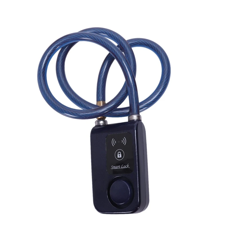 Blue Велосипедный замок, Bluetooth, умный телефон, приложение, контроль, умная сигнализация, Противоугонный диск, дисковый тормоз, ротор, замок для велосипеда, SafetyLock для Sc - Цвет: Blue