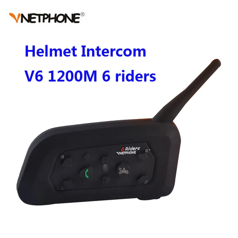Vnetphone V6 BT переговорные 1200 м moto rcycle переговорное bluetooth-устройство для мотоциклетного шлема intercomunicador moto гарнитура для внутренней связи для 6 Riders