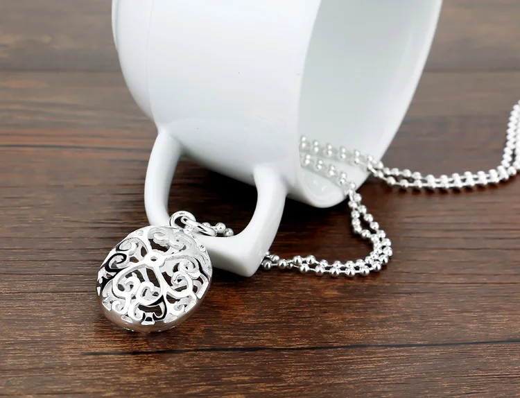 Free shipping 925 sterling silver necklace female creative hollow pendant design solid pearl lady charm jewelry | Украшения и