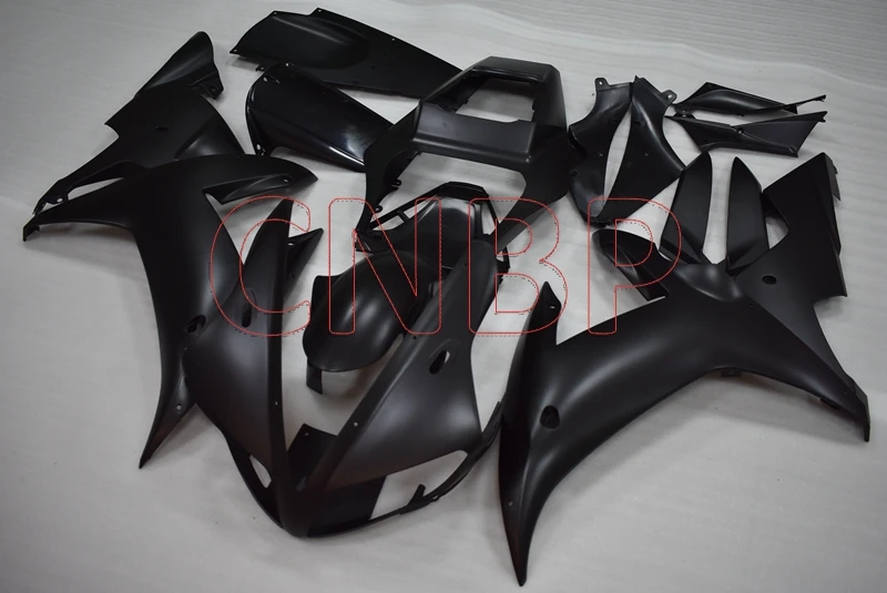 Пластиковые обтекатели YZF R1 2002 - 2003 матовые черные Обтекатели YZFR1 03 комплекты для