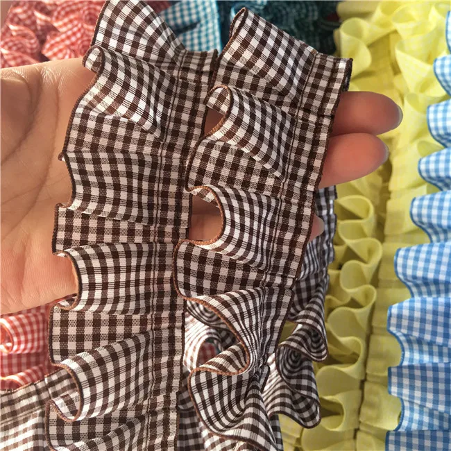 10y High Quality Lattice Pleated Ruffle Lace Trim DIY Handmade Pillow Sofa Curtain Doll Clothes Skirt Accessories Material | Дом и сад