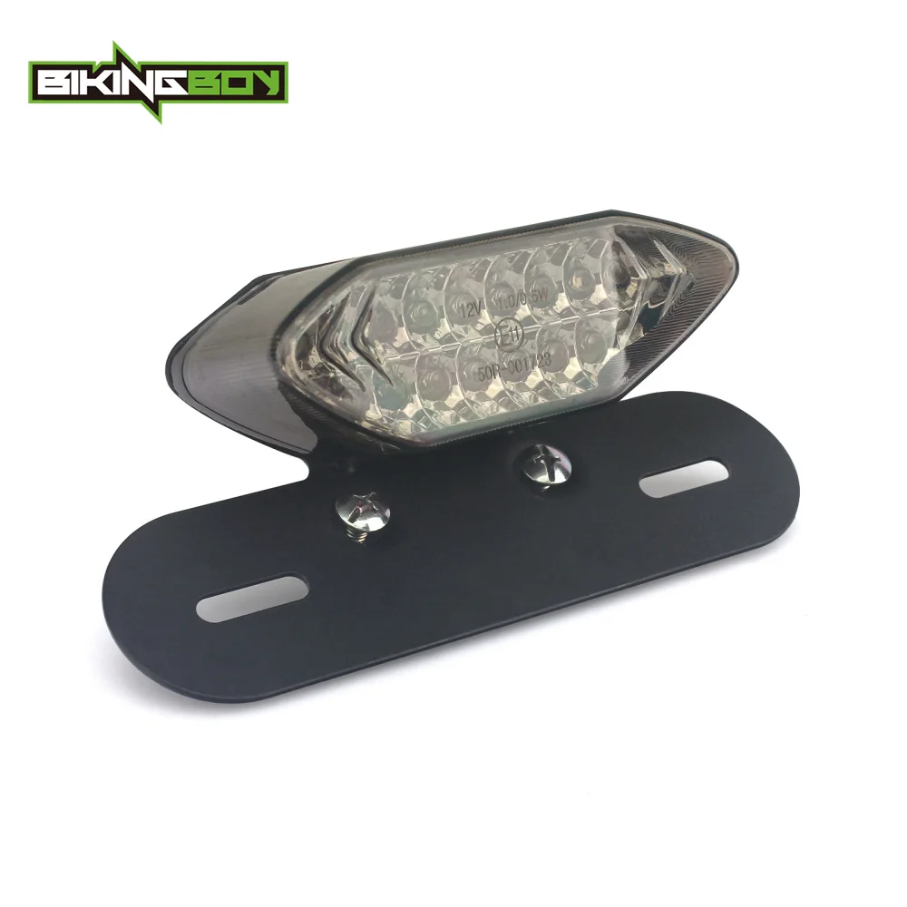 BIKINGBOY 12V 20LED Universal Motorcycle Brake Tail Turn Signal License Plate Integrated Light for Cafe Racer Motorbikes ATV |