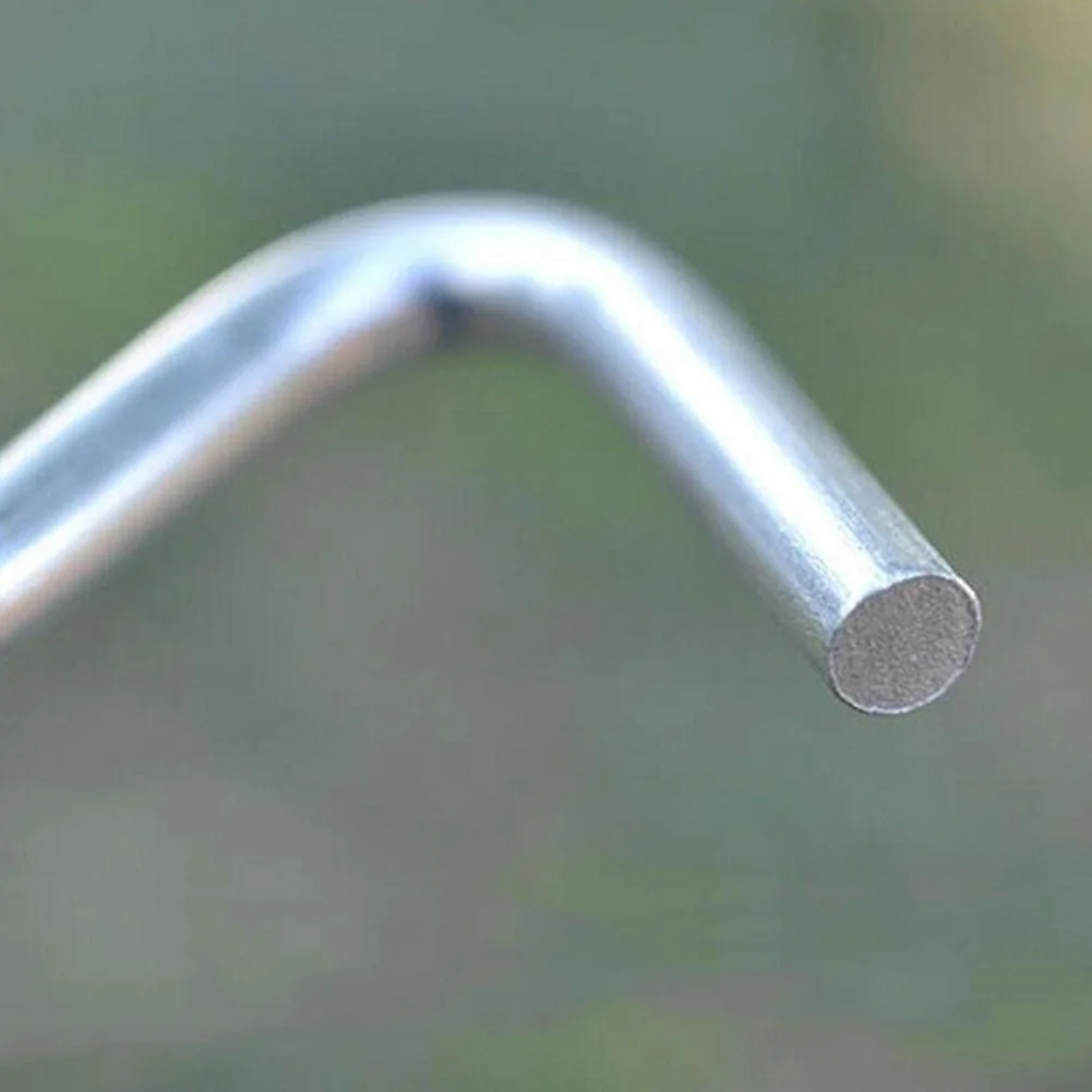 

High 10pcs Tent Camping Pegs Nails Metal Steel Durable Heavy Duty For Outdoor Hiking Ground Stakes DOG88