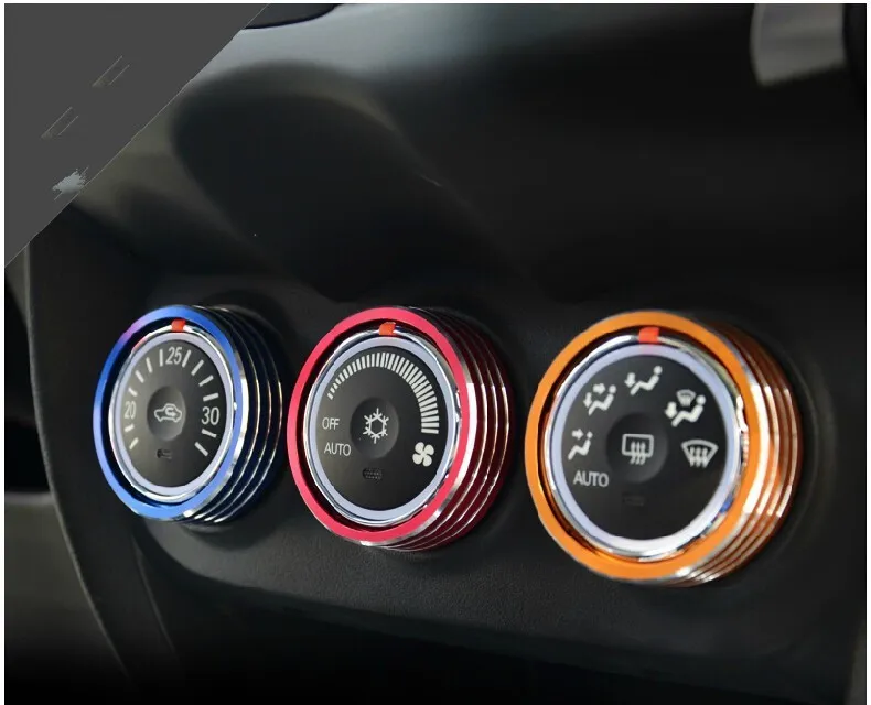 GR-AC1 air conditioning knob DIY protection decorative circle case for mitsubishi ASX aluminum alloy accessories car styling | Автомобили