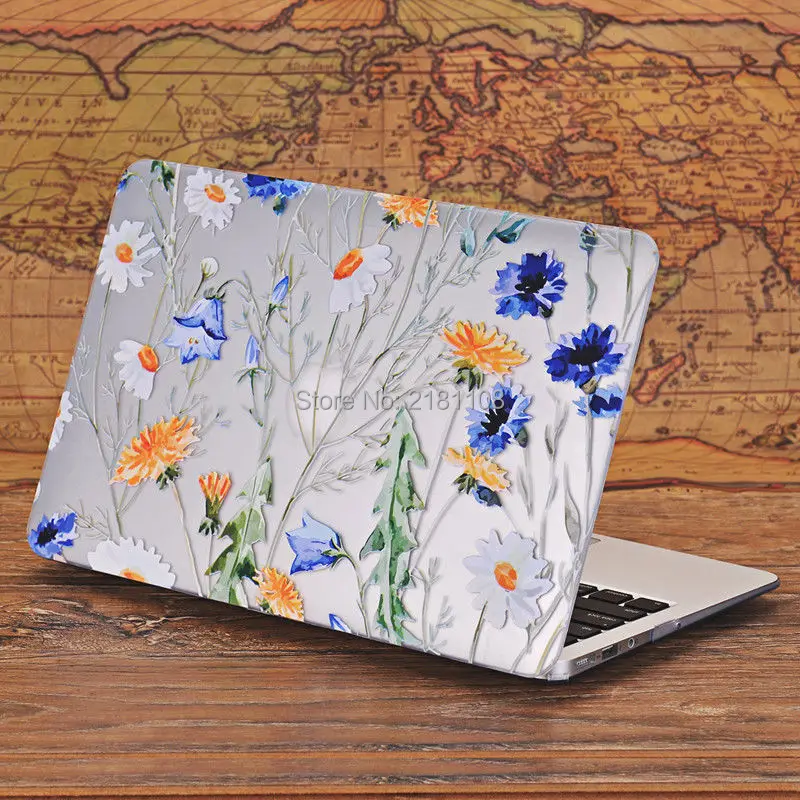 Матовый Жесткий чехол с цветочным принтом для MacBook Air 11 13 15 A1932 A1706/A1707 12 дюймов |
