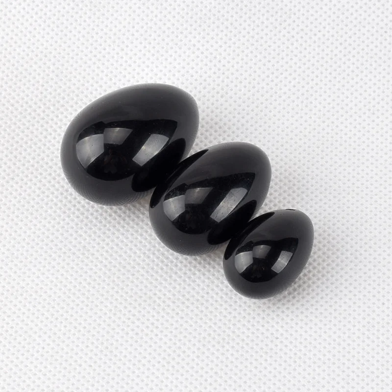 3 Teile/satz Drilled Natural black obsidian Yoni Eggs Kegel Exercise Wa Ben Ball | Дом и сад