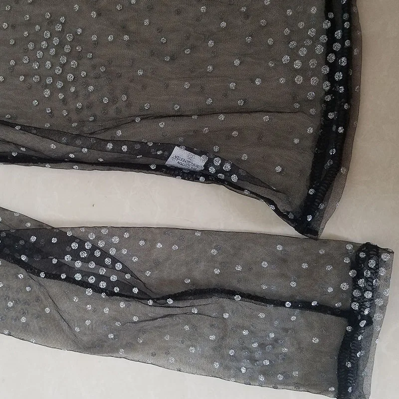 Женская Сексуальная футболка лето 2018 сетчатая рубашка чистая пряжа пайетки с