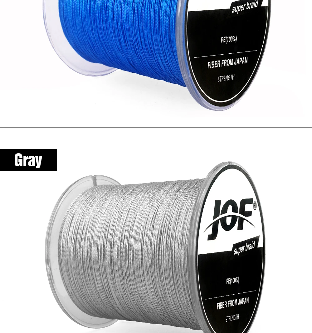 300 м JOF бренд Япония Multifilament PE плетеная леска 10LB до 82LB