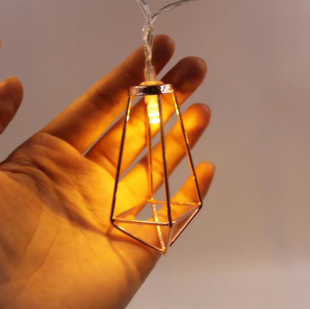 

Diamond drop frame LED Battery Lights 1.5M 10 pcs String Lights Fairy Party Halloween Patio Christmas Decor New Year Toys Drop