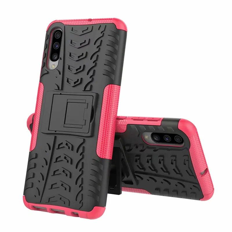 rose red Для samsung M10 M20 M30S M40 A2Core A10E A20 A30 A40 A50 A60 A70S A80 чехол жесткий Пластик Мягкий силиконовый гибридный бронированный чехол-подставка - Цвет: rose red