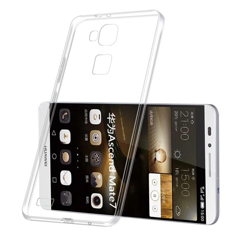 Ультратонкий Прозрачный гелевый ТПУ чехол для Huawei Ascend Mate 7 Mate7 6 0 дюйм бампер