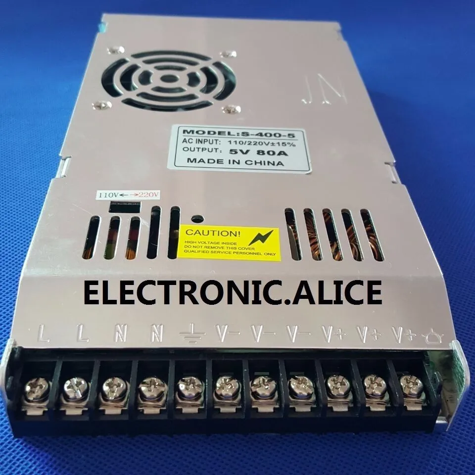 

Hot New 100% 400W 5V 80A Switching Ultrathin Power Supply Current Control Charger LED CCTV /LED Strip