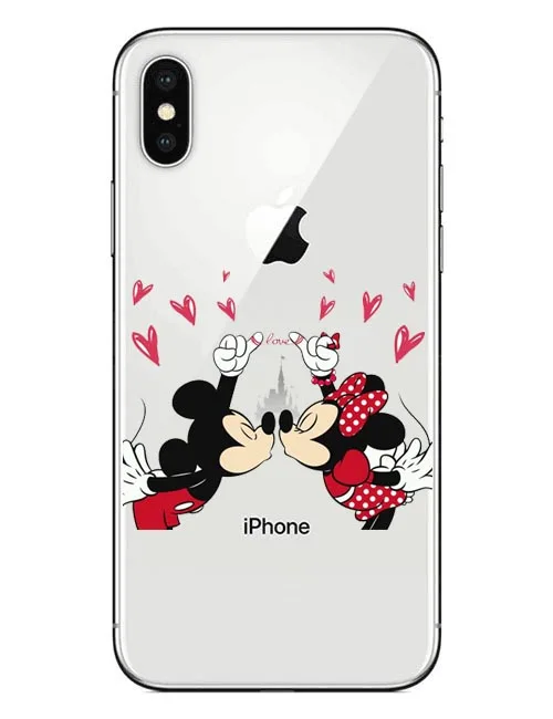 Мягкий силиконовый чехол для телефона с рисунком Микки Минни Маус Apple iPhone 6 6s Plus 5 5S