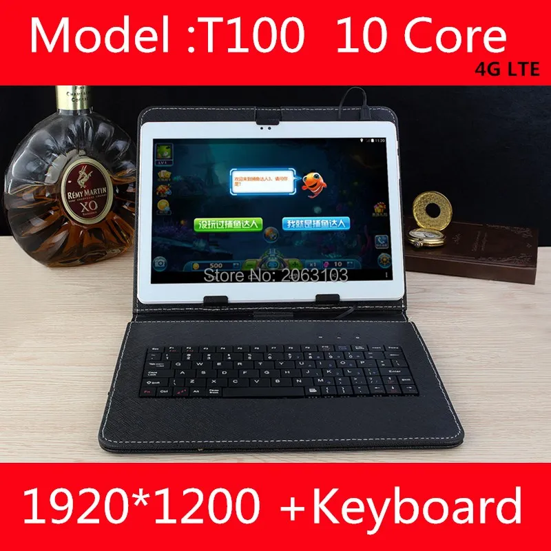 Новейший T100 10 дюймовый ядерный планшетный ПК Android 7 0 4 Гб ОЗУ 128 ПЗУ 1920*1200 IPS экран 4G