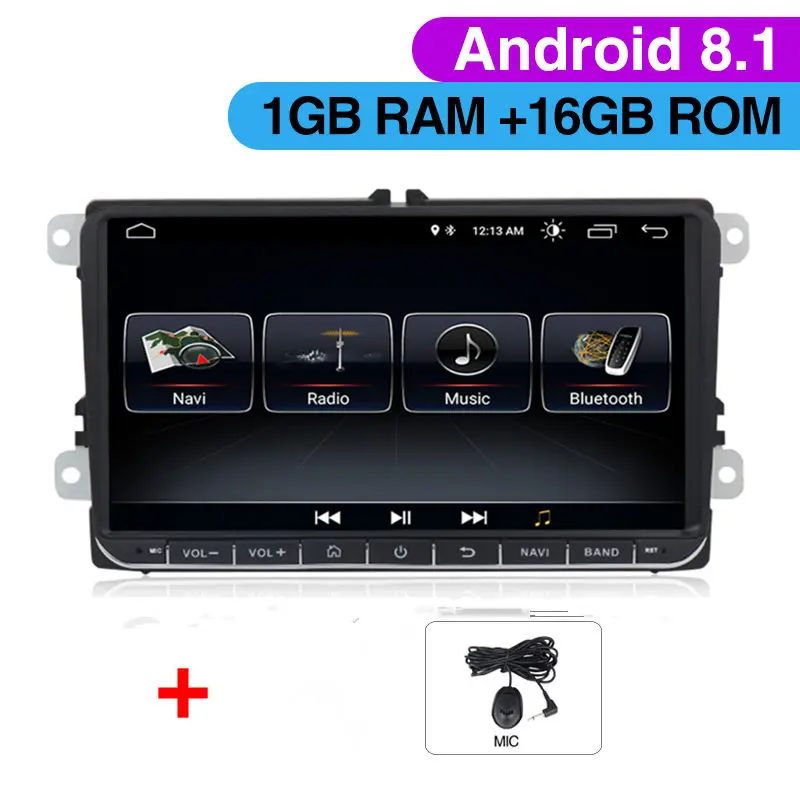 Car dvd Европейский склад " Android 9,1 автомобильный Радио плеер gps навигация для VW golf 5 touran passat B6 B7 Lavida polo Tiguan; Skoda RDS - Цвет: Car dvd