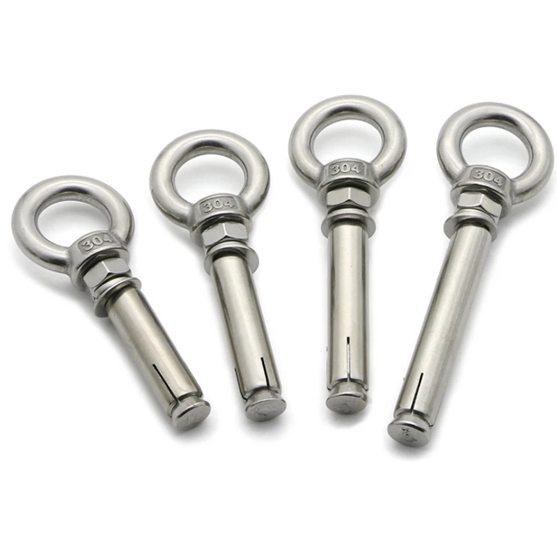

1Pcs M6 M8 M10 Anti-Loose Sheep Eye Pull Screw Belt Expansion Screws Hanging Swing Hook 304 Stainless Steel