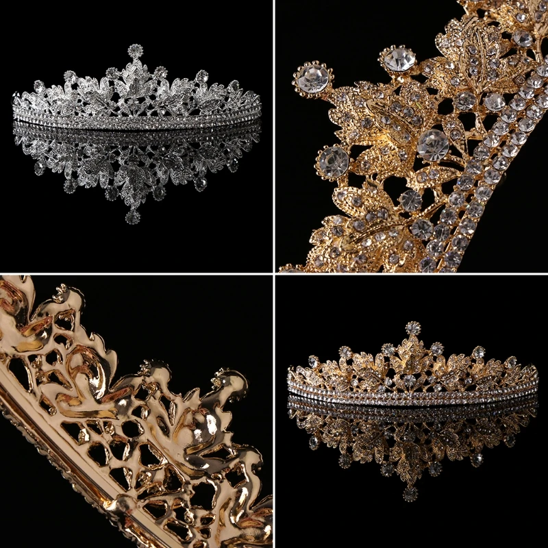 JAVRICK Elegant Bride Crown Luxury Vintage Headwear Women Jewelry Wedding Princess Bridal Hair Accessories Tiara Jewelry