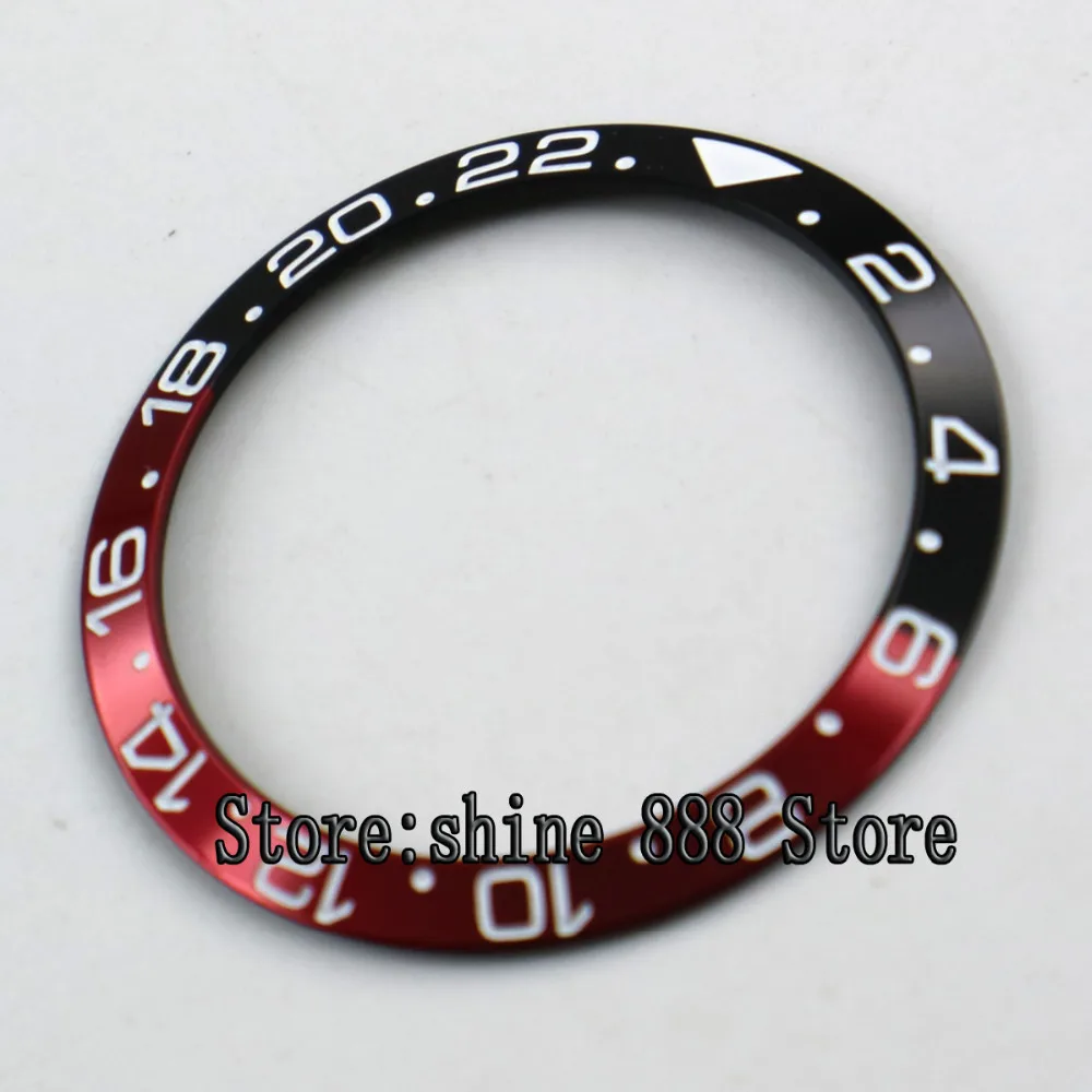 38 мм Высококачественная Красная И Черная Алюминиевая Вставка для 40 часов GMT |