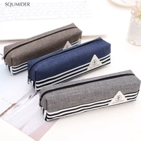 creative pencil case simple design style zipper pencil bags pen holders school supplies stationery pencil box for boys or girls