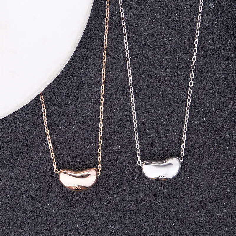 RADHORSE 925 Sterling Silver Female high jewelry Peas Pendant necklace Suitable for women wear concise Jewelry | Украшения и