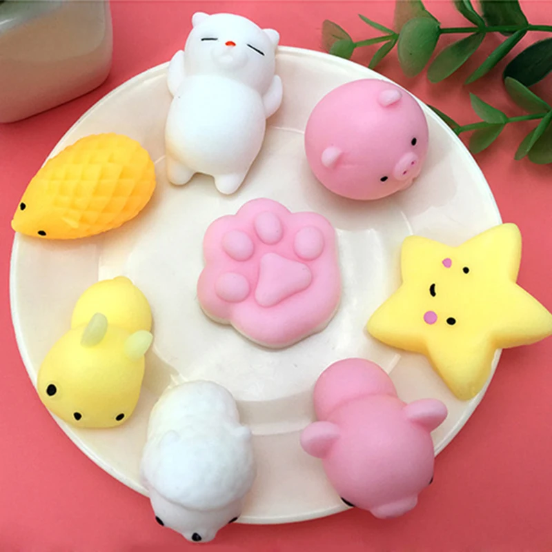 Мини мягкое симпатичное игрушечное животное мяч декомпрессионная игрушка забавный мягкий стресс сжимаемые игрушки телефон DIY аксессуары Забавный подарок для детей