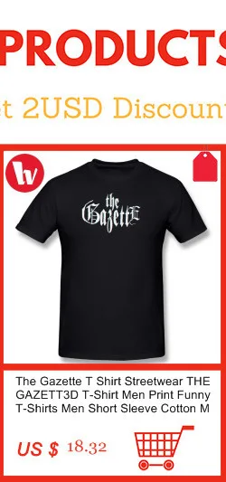 The Gazette, Мужская футболка с рисунком догмы, уличная футболка, летняя футболка с коротким рукавом, Базовая Музыкальная футболка размера плюс 4XL