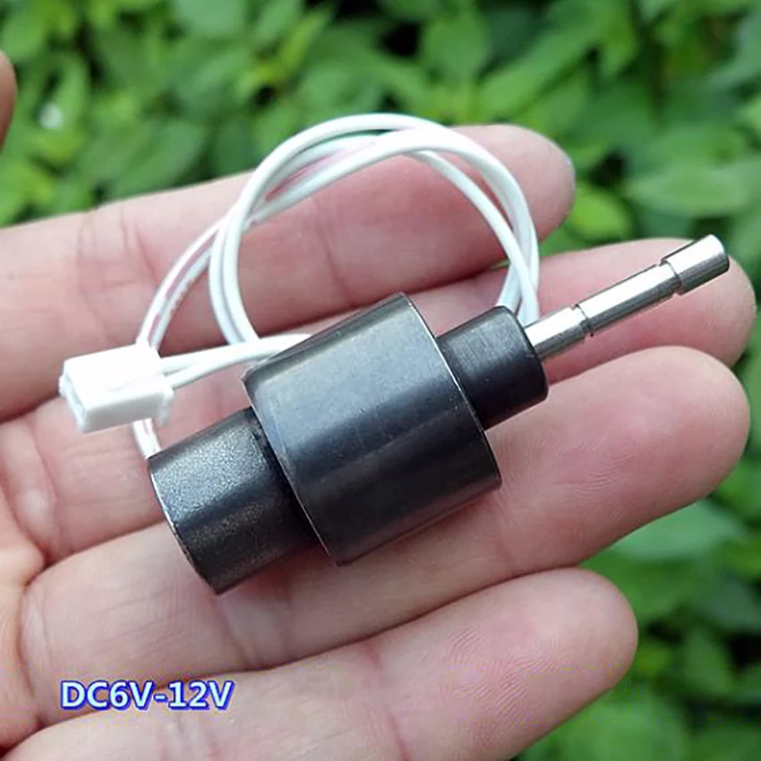 

DC 6V- 12V Cylindrical DC Electromagnet, Stroke 7mm, Shaft Dia 3.9mm Telescopic Electromagnet Impact Type Magnetic Solenoid