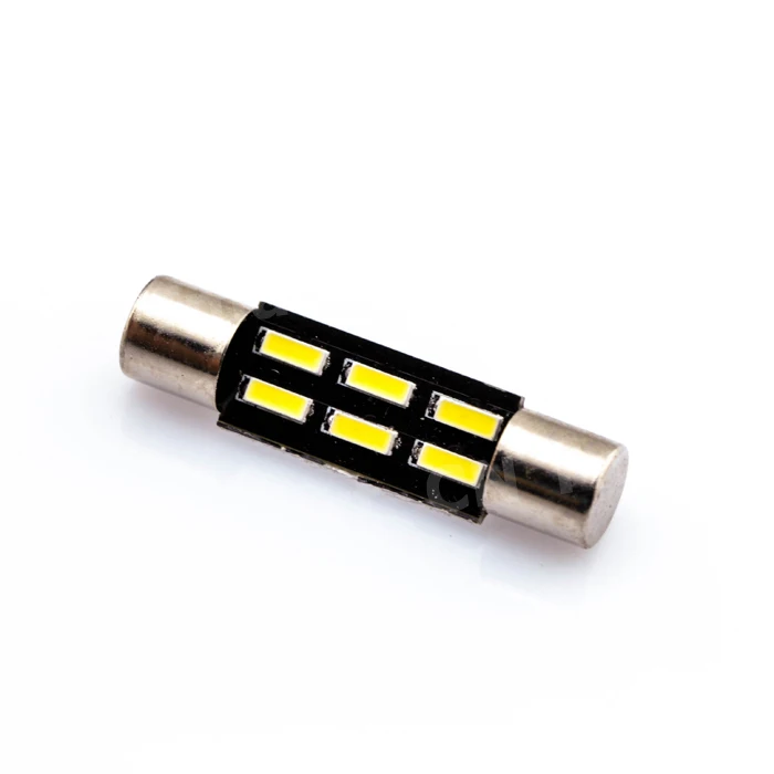 100x T6.3 4014 6LED C5W гирлянда лампы 28 мм внутренней отделки автомобиля света двери Купол