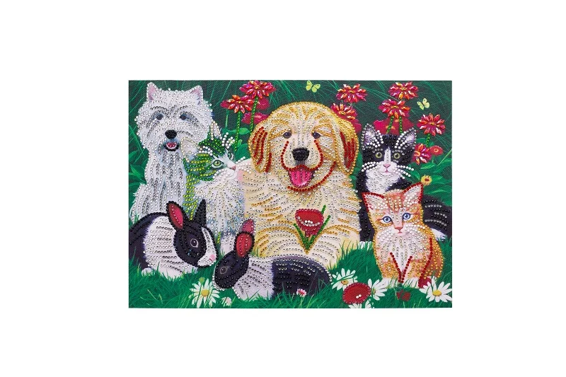 Partial Drill Special Shaped Animal Diamond Painting Embroidery Cat Rabbit Dog Picture Rhinestone Christmas Home Decor | Дом и сад
