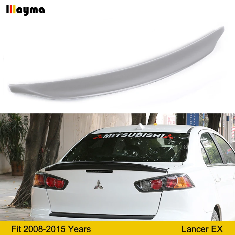 Задний спойлер из имитации углеродного волокна для Mitsubishi Lancer EX 2008 2015 года черный
