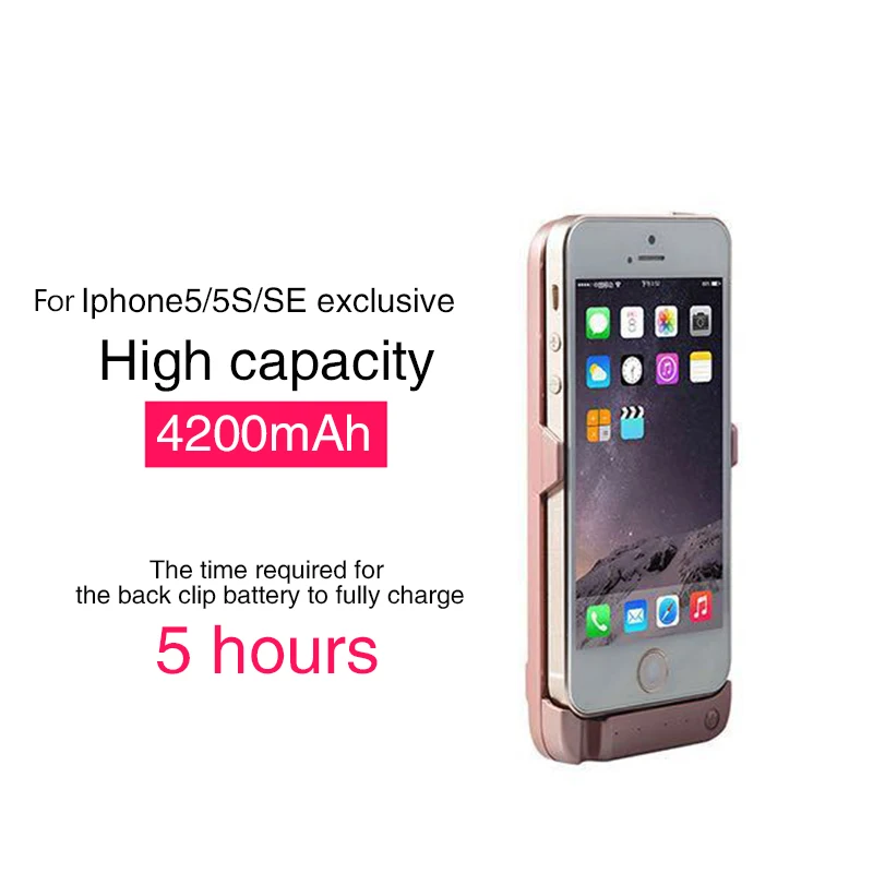 Goldfox 4200mAh Внешняя батарея зарядное устройство чехол для iPhone 5 5 S блок питания запасная крышка для iPhone 5 5S зарядное устройство ce чехол