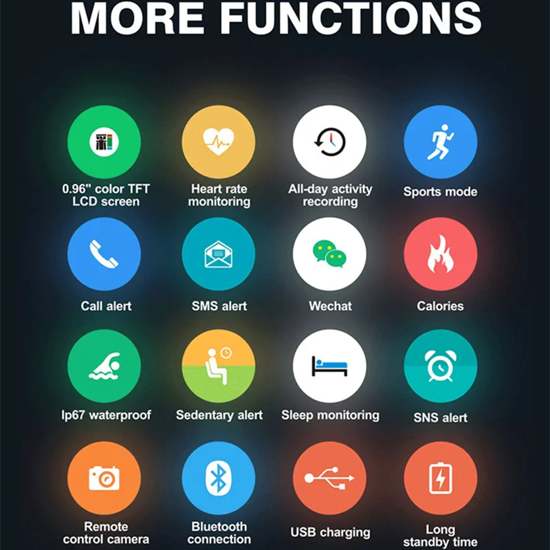 Умный браслет Bluetooth гаджет с монитором и датчиком подсчета сердечного ритма