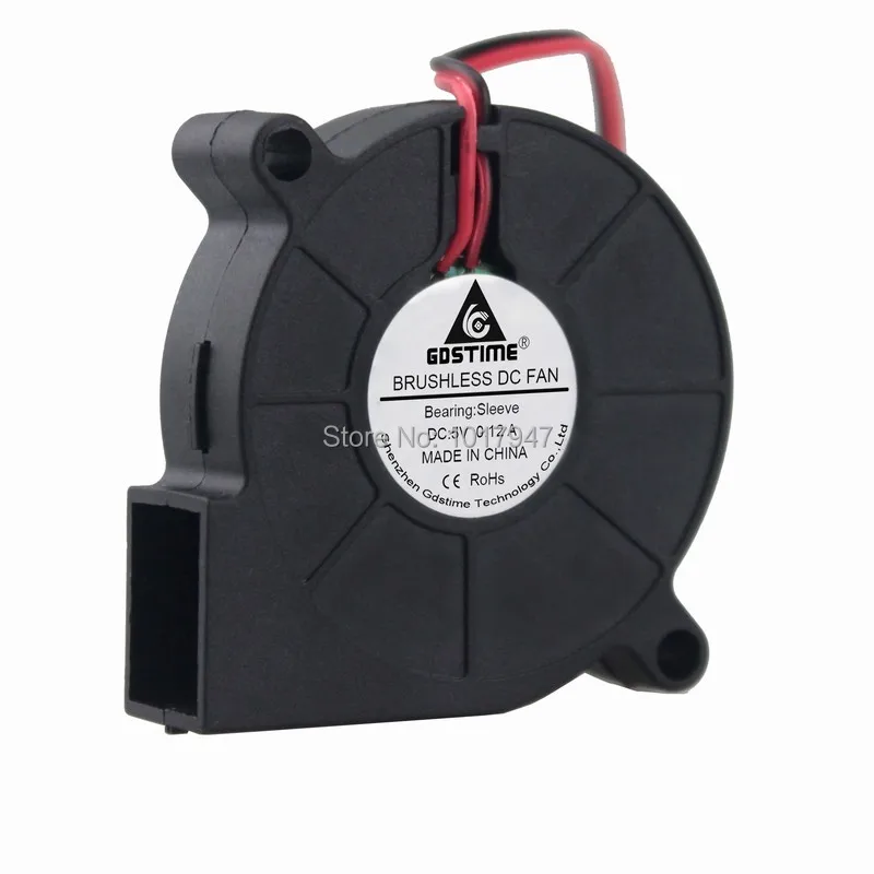 

100 шт. Gdstime 50 мм x 15 мм 5 В 2Pin 0.12A бесщеточный вентилятор вытяжной вентилятор охлаждения постоянного тока 5015S