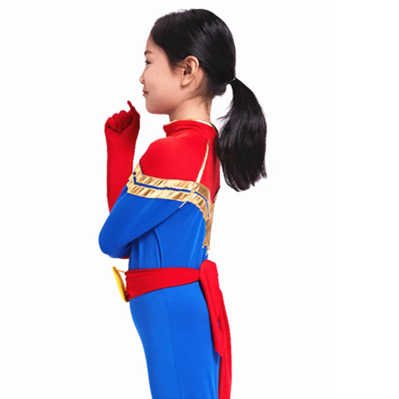

S-XXL Girls Captain Marvel Cosplays kids Children Halloween costumes Carnival Purim Parade stage play Party dress