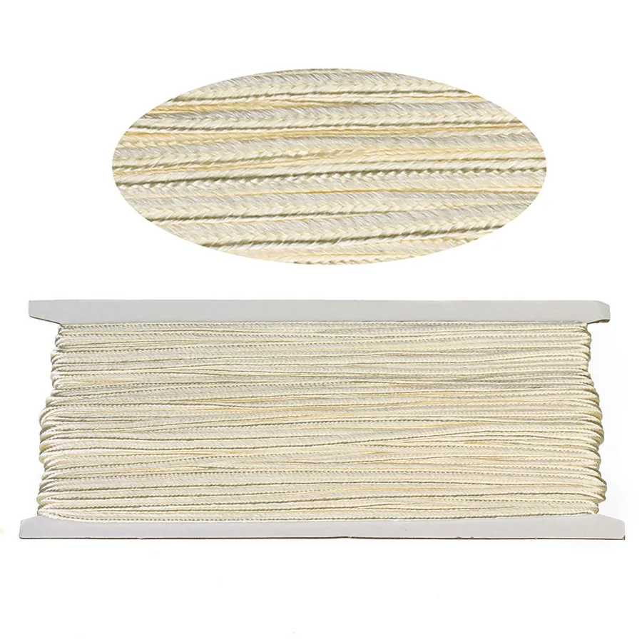 beige 16 Colors 34 yards/lot(31Meter) Approx.3mm Chinese Soutach Snake Belly Nylon Rope Cord Soutache DIY Jewelry Material Accessories - Цвет: beige