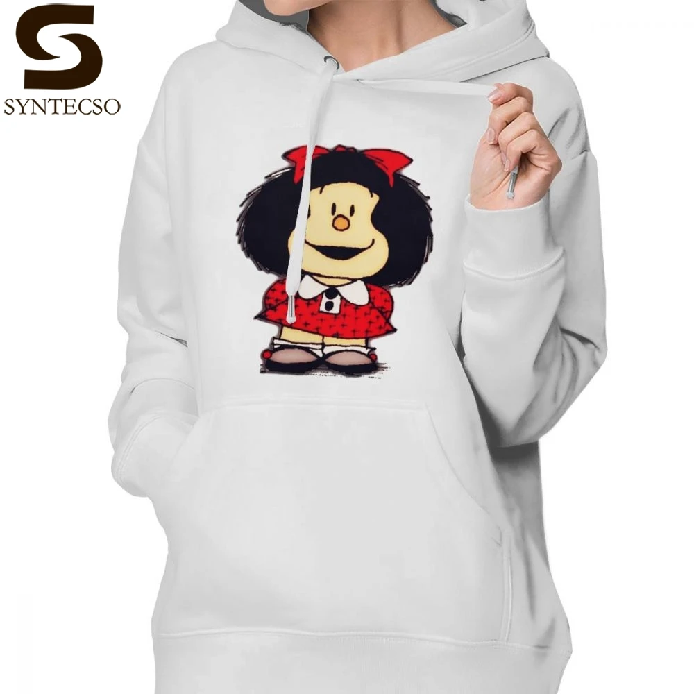 Mafalda худи чехлы для телефонов скины Mafalda толстовки темно-синие сексуальные толстовки женские более размера с длинным рукавом Уличная одежда пуловер худи