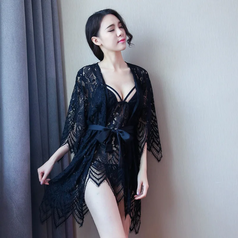 Женское нижнее белье пижама с длинным рукавом|lingerie dress|sexy lingeriesexy bathrobe |