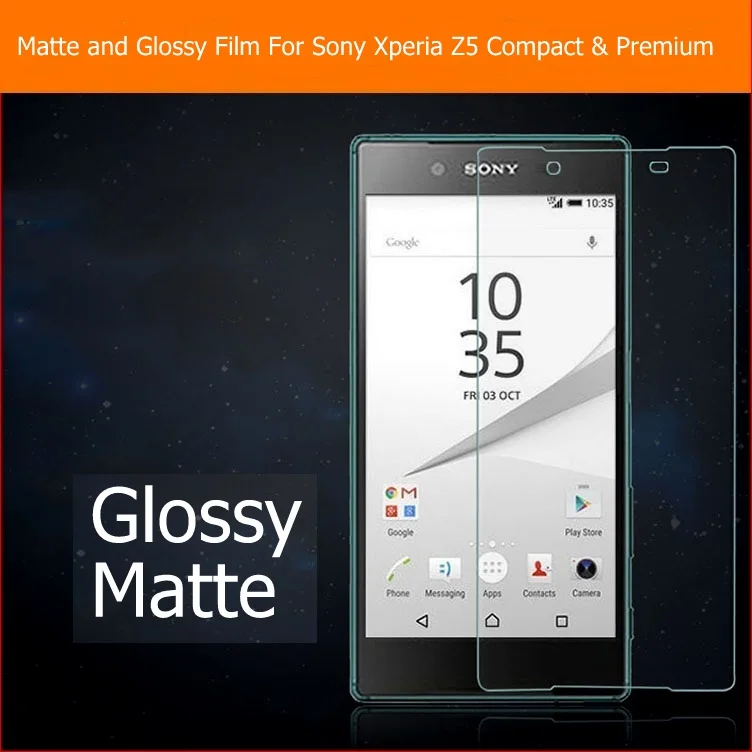 Антибликовая матовая и глянцевая пленка для Sony Xperia z5 mini компактная передняя HD